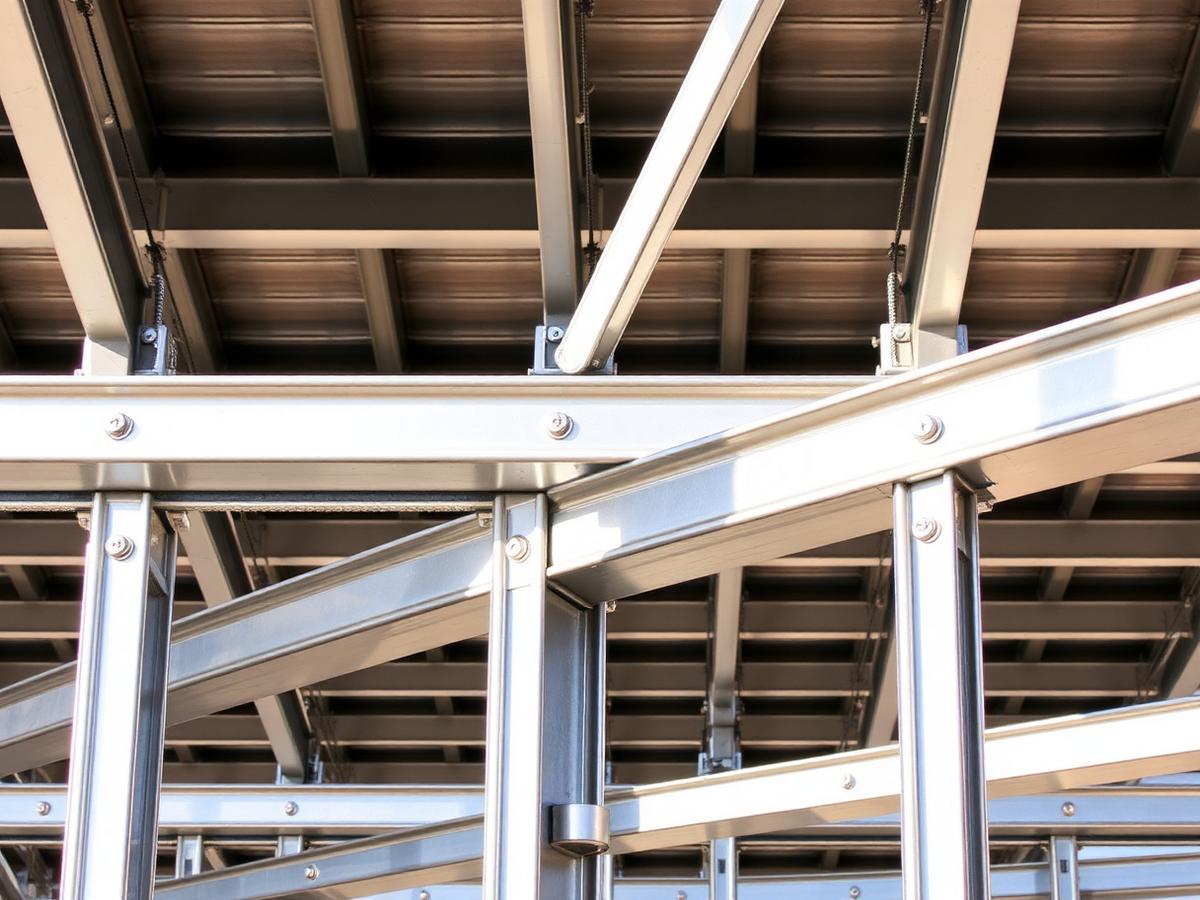 Estrutura em perfis de aço galvanizado de obra em Light Steel Frame